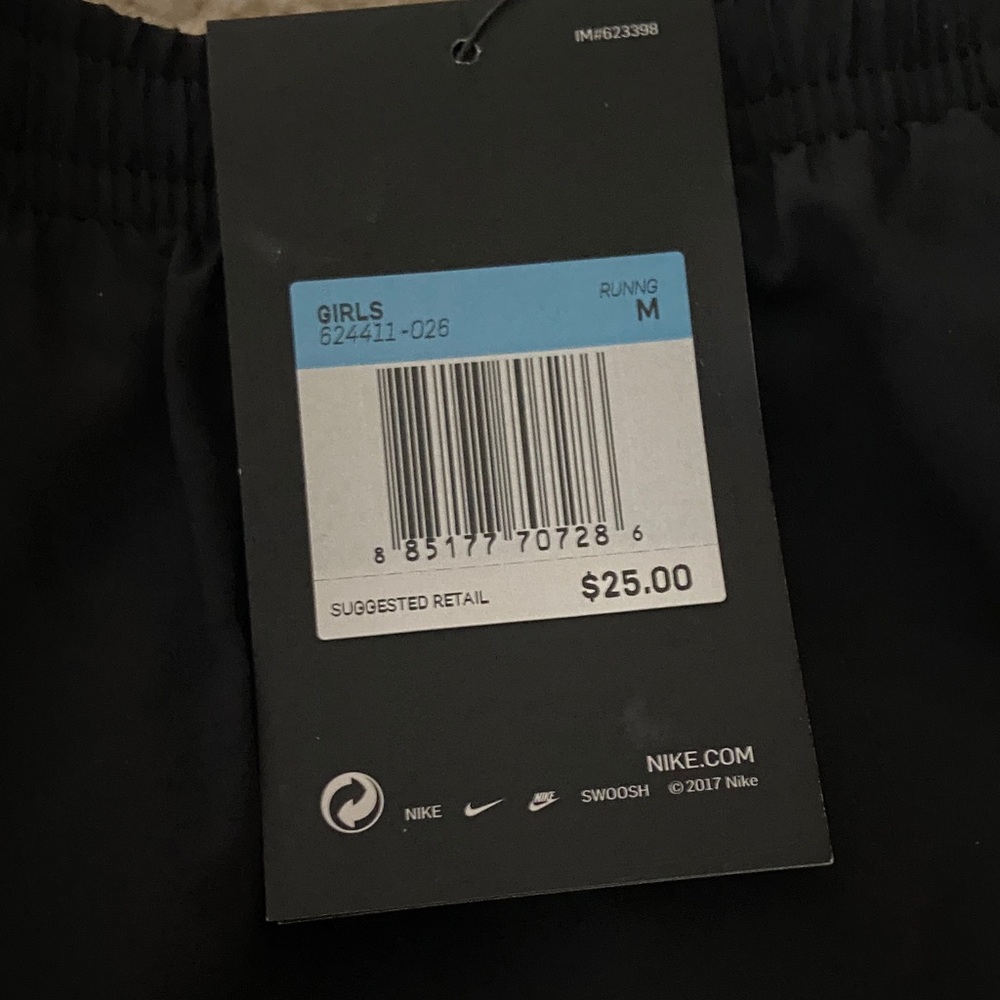 Nike Girls Dry Athletic Shorts - Black and Pink Duo - Picture 4 of 5